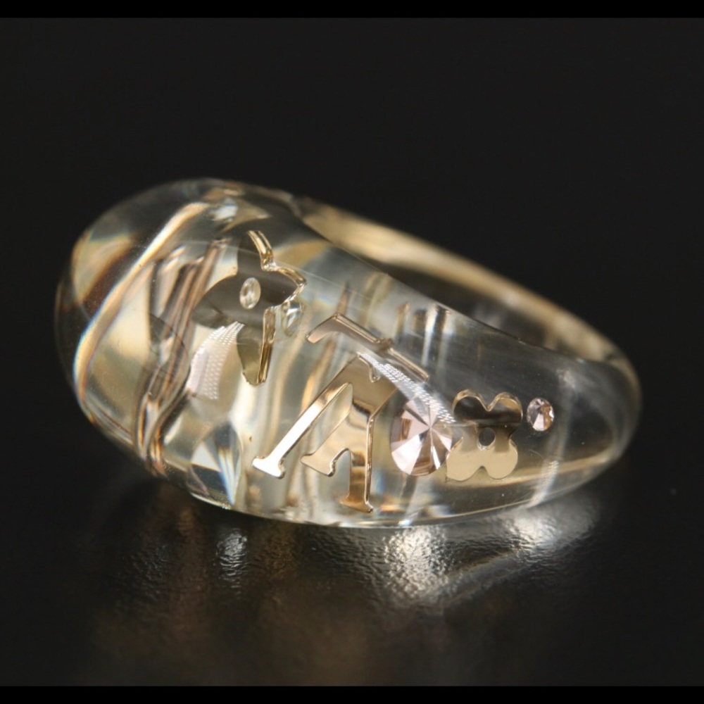 Louis Vuitton inclusion dome ring.